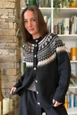 Ferguson Fair Isle Cardigan Black